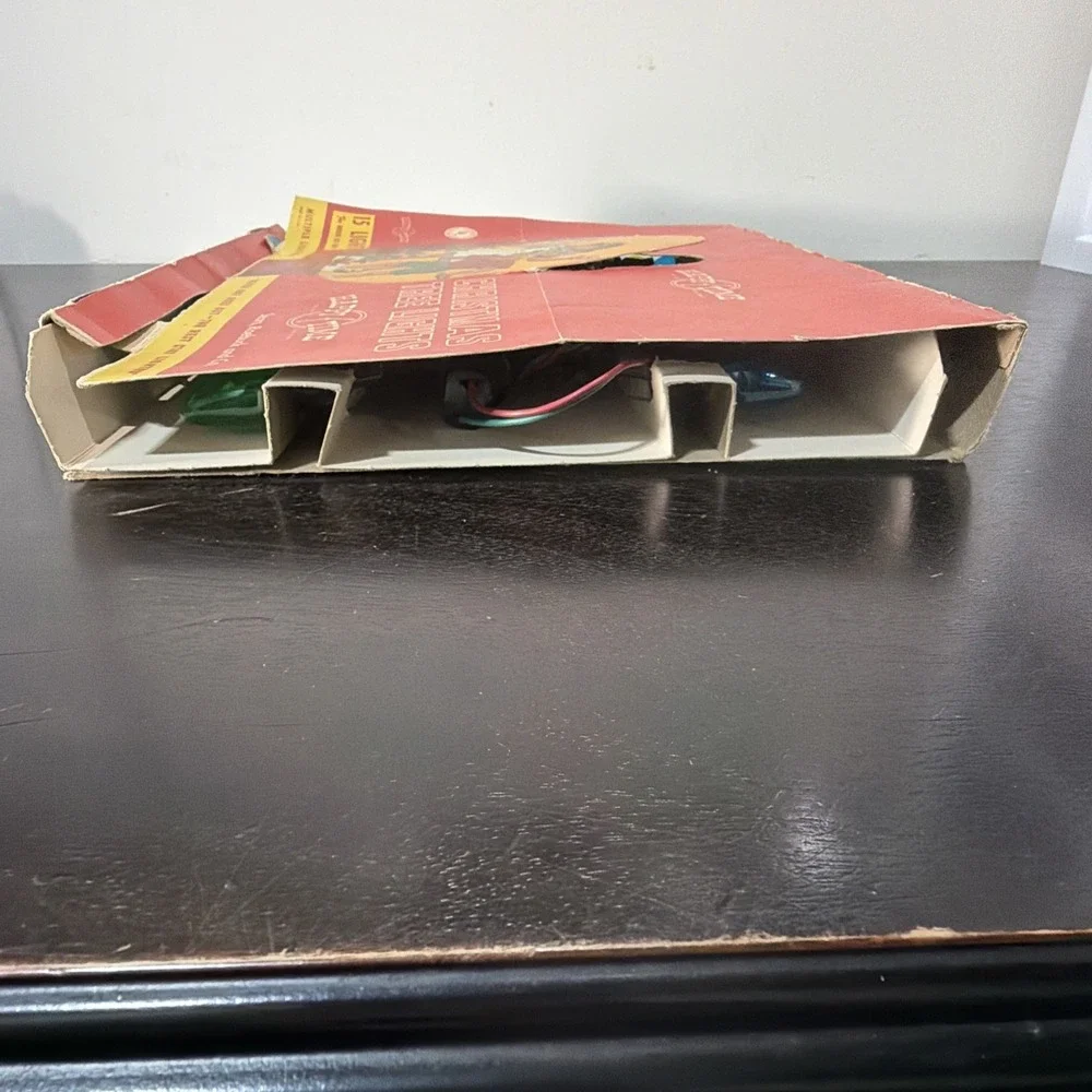 Vintage Christmas Tree 15 Light Happi Time Sears Roebuck Store Display Box Works
